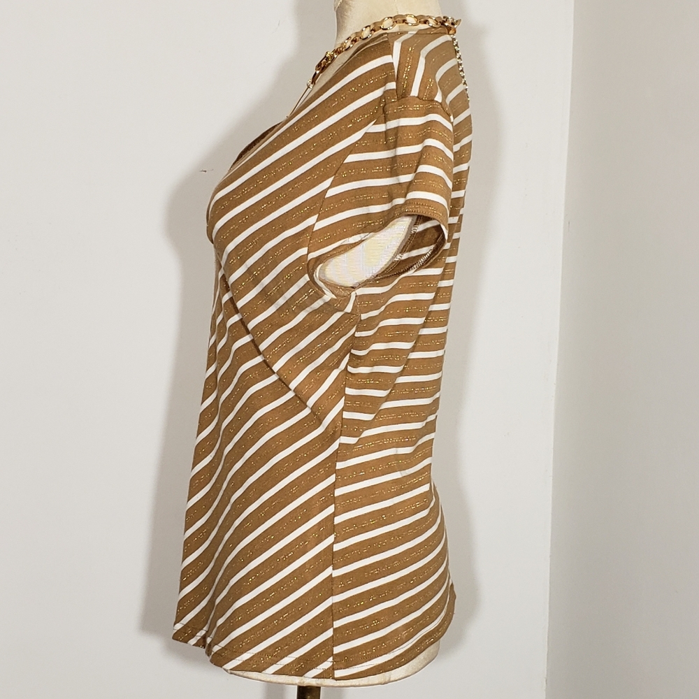 Paper Doll striped top size Large - Picture 3 of 6